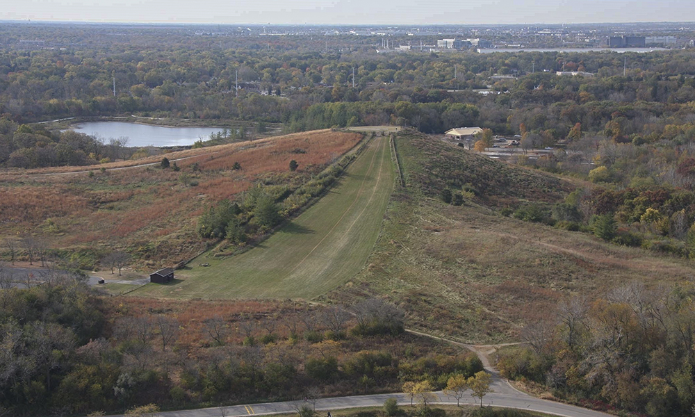 Aerial image of Blackwell landfill site